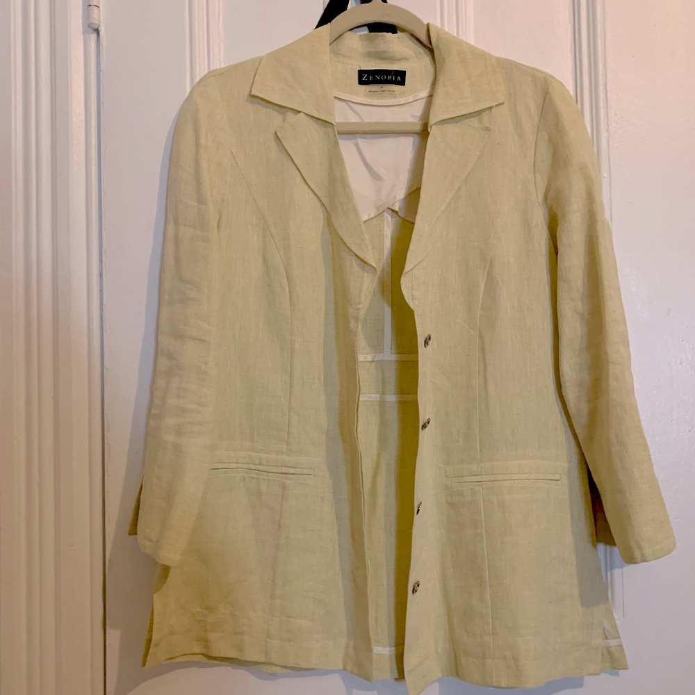 Zenobia Light Yellow Lightweight Suit Jacket
